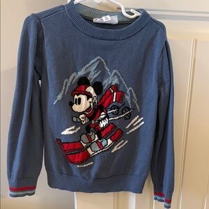 GAP Kids Blue Sweater with Mickey Mouse Design